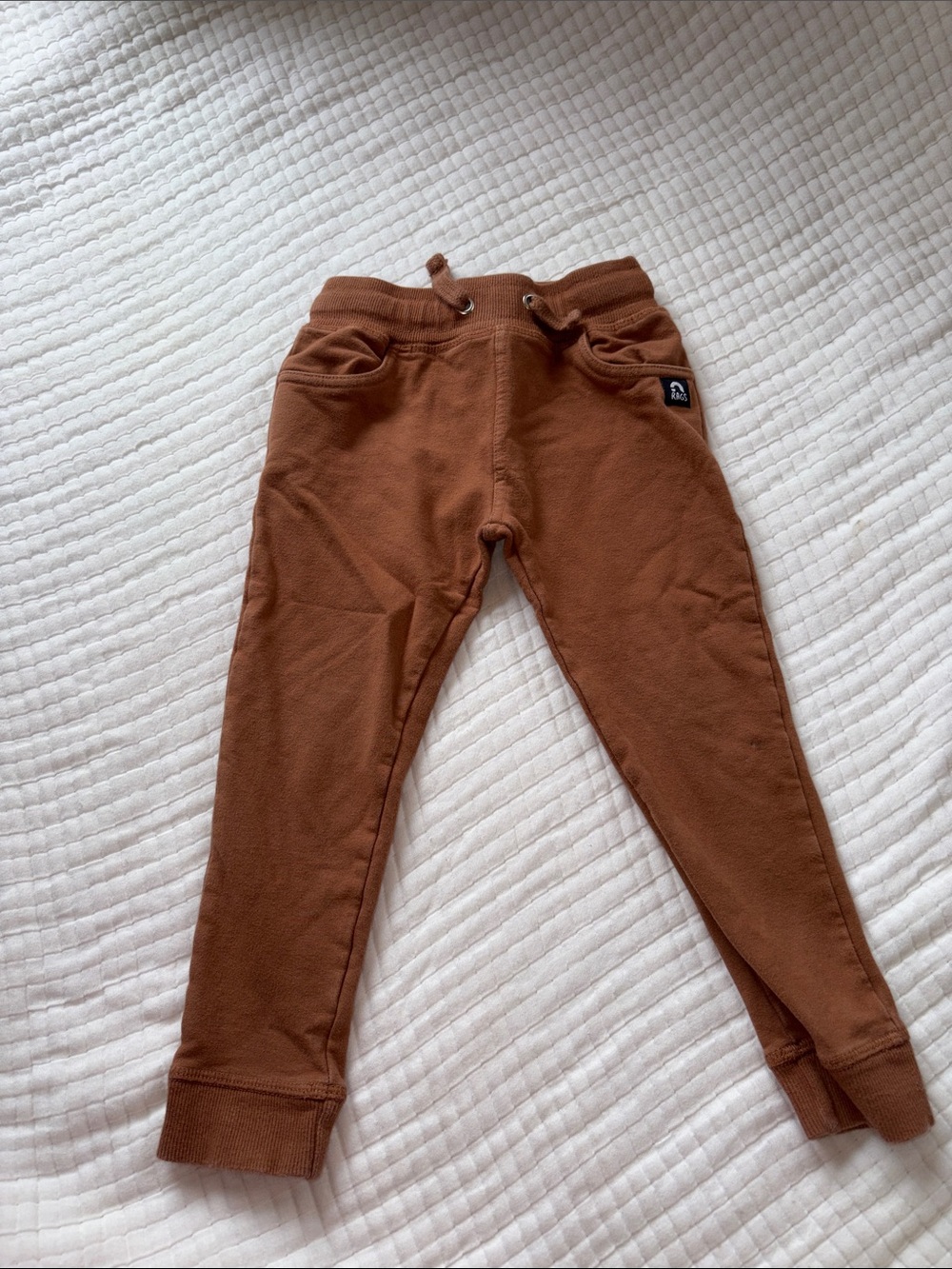 Kids Cozy Brown Jogger Sweatpants - Unbranded